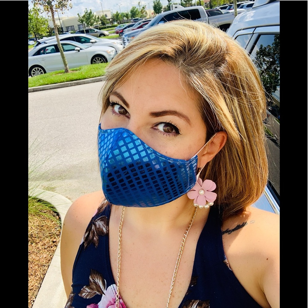 Feel the Blue, with this beautiful reversible mask